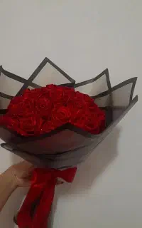 دسته گل روبانی جاودان