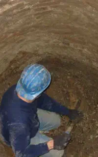 چاه کنی دیوار چینی سیمان کاری