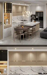 طراحی کناف کابینت دکوراسیون کفپوش دیوارپوش پرده