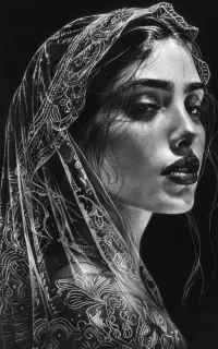 طراحی چهره سیاه‌قلم حرفه‌ای
