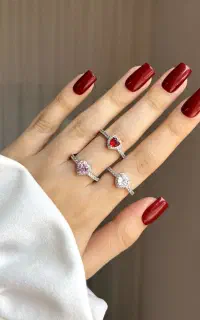حلقه های قلبی و ژوپینگ دخترانه
