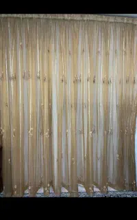 حراج حریر پرده شیشه ای زیبا