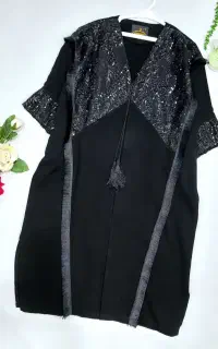 مانتو مجلسی عبایی پولک دوزی
