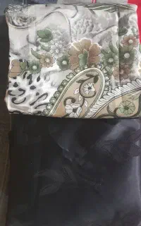 درود دوقبارخ پارچه چادوری مجلسی رنگی ومشکی