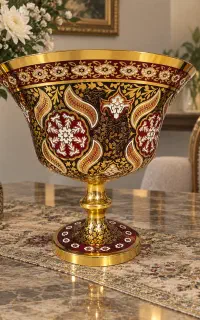 کریستال طلا کار دست با قلم