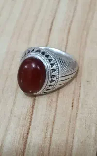 دو عدد انگشتر عقیق یمن نقره