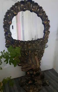 آینه و شمعدان طرح طاووس