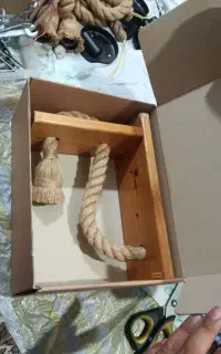 چراغ دیواری چوبی و کنفی