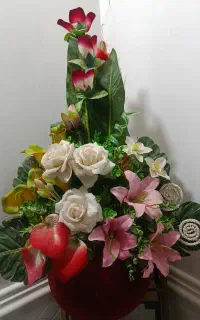 گل وگلدان مصنوعی
