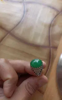 انگشتر نقره نگین زمرد