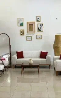 مبل راحتی کاپر ۷ نفره با کلاف چوب