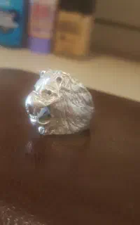 انگشتر نقره سر شیر