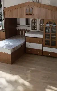 تخت دوطبقه مجموعه طرح کلبه ایی/اقساط