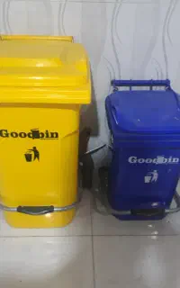 سطل زباله پدالی چرخدار