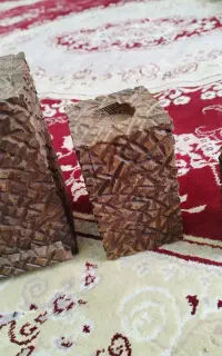 جاشمعی چوبی وساعت کریستالی رومیزی کامپیوتر