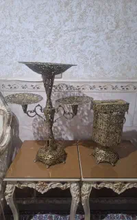 سطل و جا دستمال کاغذی برنزی