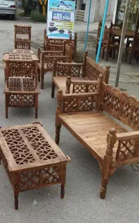 تخت سنتی  مبلمان گره چینی ناهار خوری باغی ویلایی