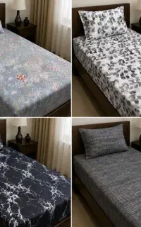 نیم ست ملحفه کشدار ملافه کشدار و روبالشتی