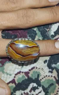 2عدد انگشتر عقیق سلیمانی و یمنی