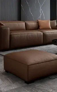 مبل چرم 1 و 3 نفره چرم طبیعی / تمام اسفنج