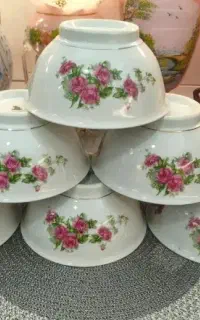 دو دست کاسه گل سرخی اصل ژاپن نو