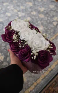 باکس گل روبانی / گل روبانی بنفش
