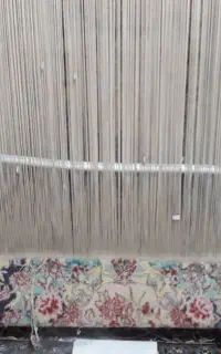 فروش فرش نیمه کاره زرونیم چله ابریشم