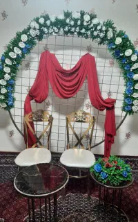 کرایه چادر . کف استیج .گل آرایی