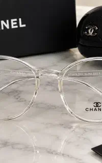 عینک Chanel اصل، فریم شفاف، ساخت ایتالیا