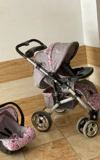 ست کالسکه و کریر نوزاد خارجی تمیز و سالم