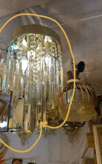 یک جفت لوستر کریستالی زیبا نو