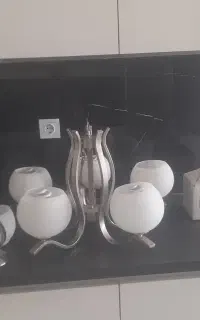 ۳عدد لوستر سقفی ۵شاخه همراه با ۳عدد دیواری ست