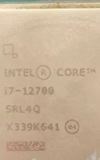CPU i7 12700