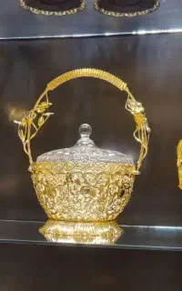 ظروف فلزی طلایی آبطلا تمام طلایی اماراتی فول GOLDE