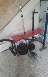 میز بدنسازی دمبل صفحه هالتر(وسایل خانگی بدنسازی)