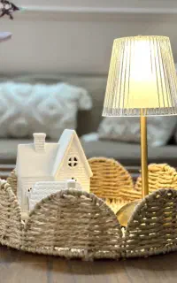 سینی گرد و مستطیل حصیری زارا هوم