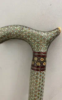 عصا خاتم کاری اعلاء طرح اشرافی  اصل نو