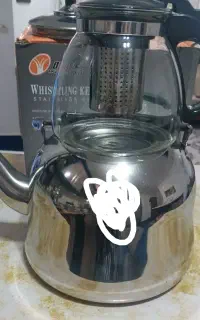 کتری ۴ لیتری سوت دار با قوری پیرکس