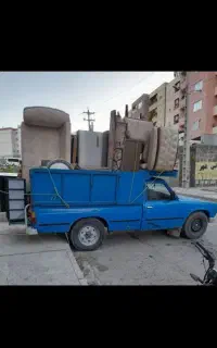حمل بار اثاثیه و اسباب کشی منزل کارگر با نیسان