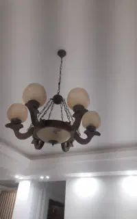 لوستر چوبی۶شعله