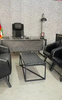 میز مدیریت پایه فلزی مبل اداری xصندلی شرکتی چرخدار
