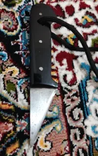 چاقو  دسته شاخ تمساحی
