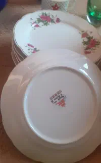 یکدست بشقاب اصل چینی قدیم همه سالم