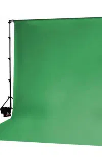 پرده سبز با میله اتصال و ۲ پایه