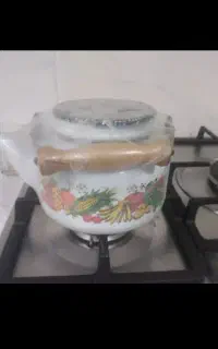 ست ۵ تایی قابلمه لعاب و کتری لعاب