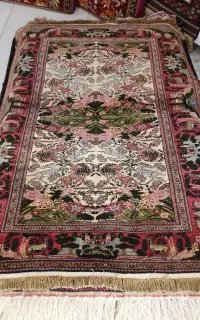 قالیچه تمام ابریشم سنگان