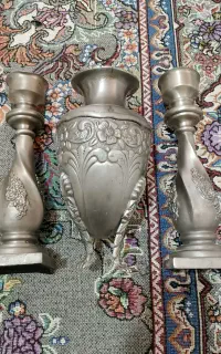 شمع و گلدان جنس قلع