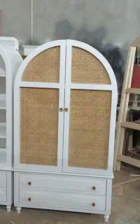 تخت خواب کودک نوجوان سرویس کمد ویترین دومنظوره