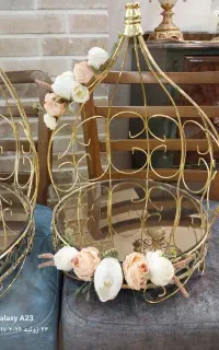 استند فلزی آبکاری درجه یک  دردوسایز همراه با آینه