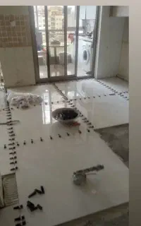 کاشی سرامیک لکه گیری اسلب بین کابینت